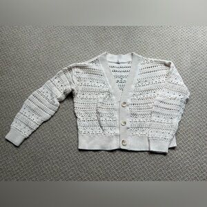 Old Navy Cream Crochet Cardigan Size M